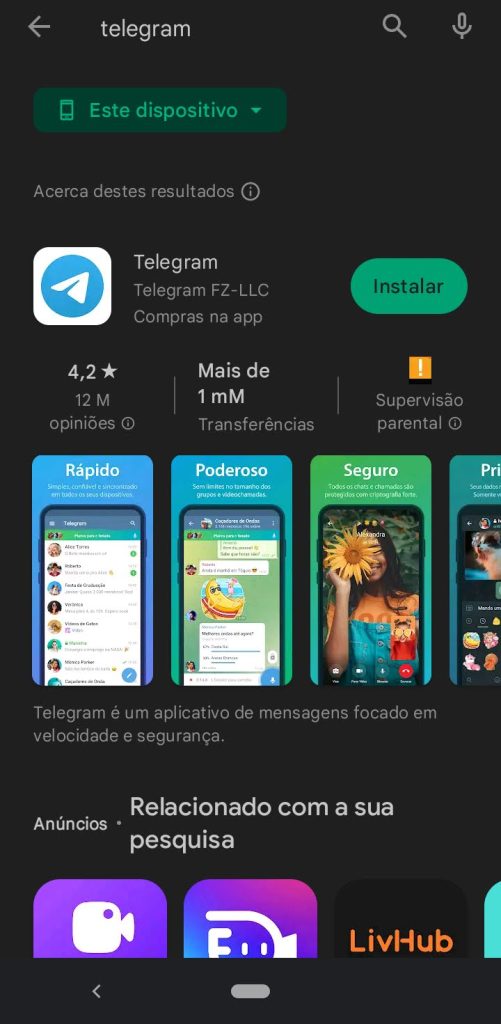 Instalando o Telegram 2